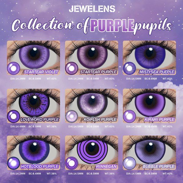 JeweLens Purple Color Contact Korean Big Eyes Lens Violet Cosplay Contacts New Arrive Makeup High Quality Fast Shipping