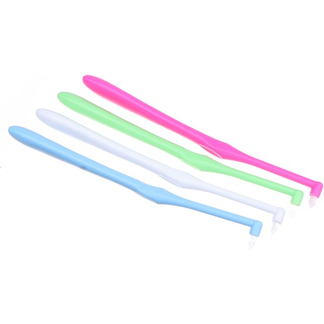 4Pcs Orthodontic Interdental Brush Single-Beam Soft Teeth Cleaning Toothbrush Oral Care Tool Small Head Soft Hair Implant Adult