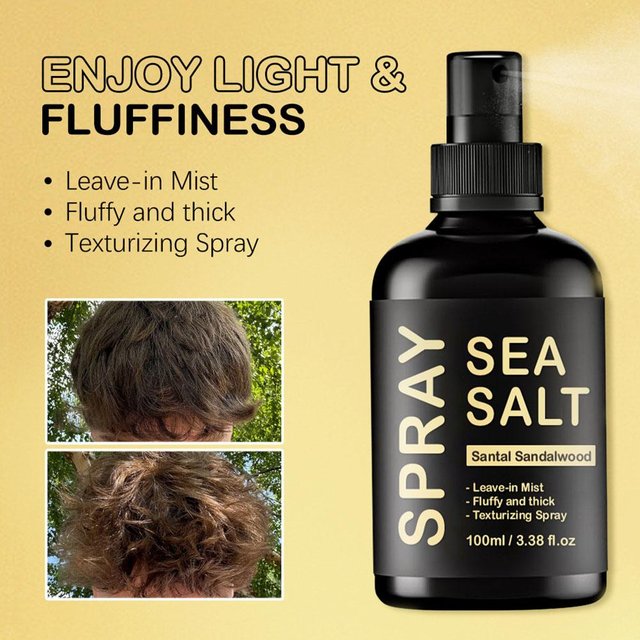 Sea Salt Hair Styling Spray 100ml Natural Daily Hair Care Texturizing Fluffy Root Mist No Wash Volume Boost for All Types New