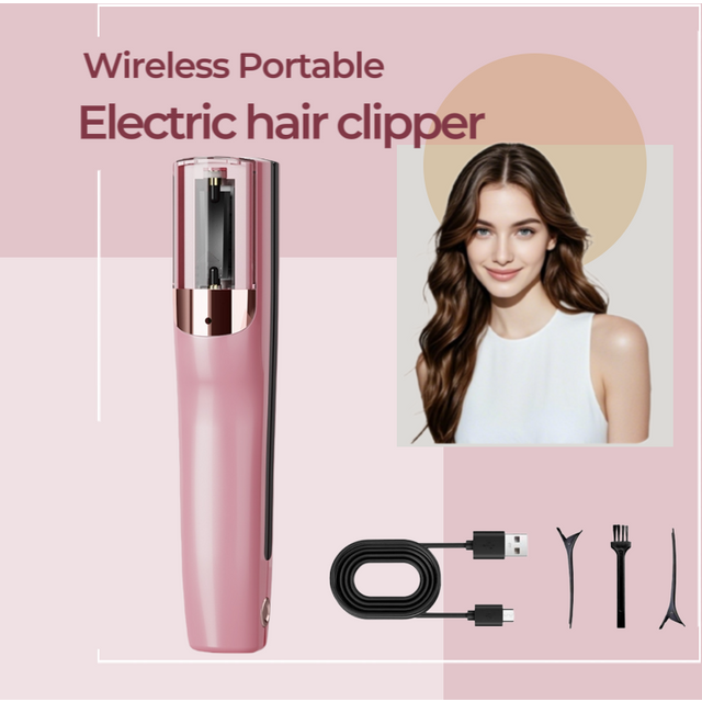 Cordless Split End Hair Trimmer for Dry, Damaged, Brittle, Curly, Frizzy, or Straight Hair, Automatic Women Hair Cutting Machine