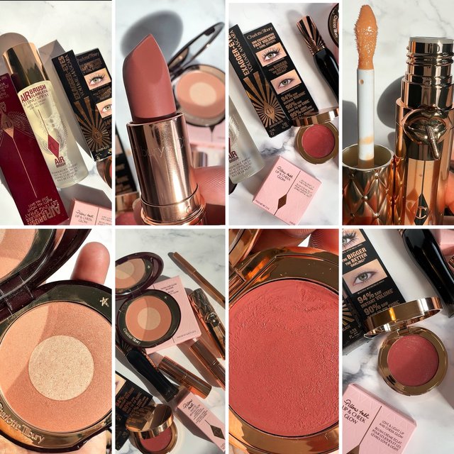 Charlotte Tilbury Cosmetics Lip Gloss Lip Plumper Heart Shape Bicolor Powder Blusher New Cheek To Chic Silky-soft Powder Blush