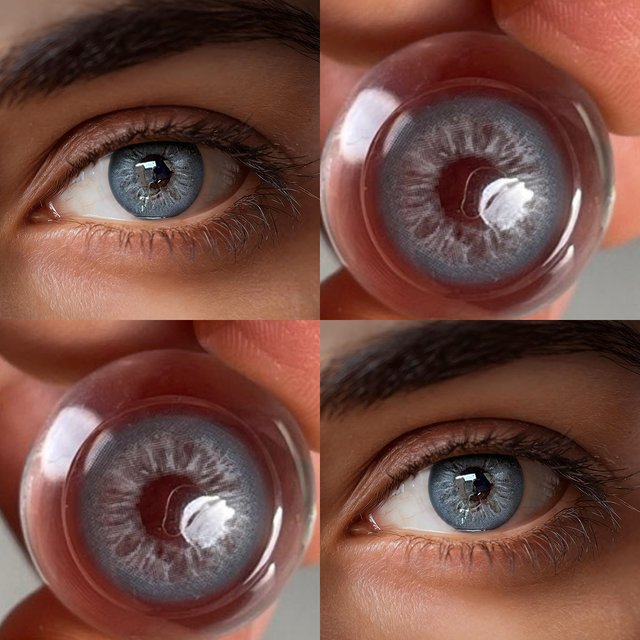 VISUASHOW Unspoken Green Colored Contact Lenses 1 Pair Half-Yearly Use Soft Color Contacts Natural Eye Beauty Lens for Makeup