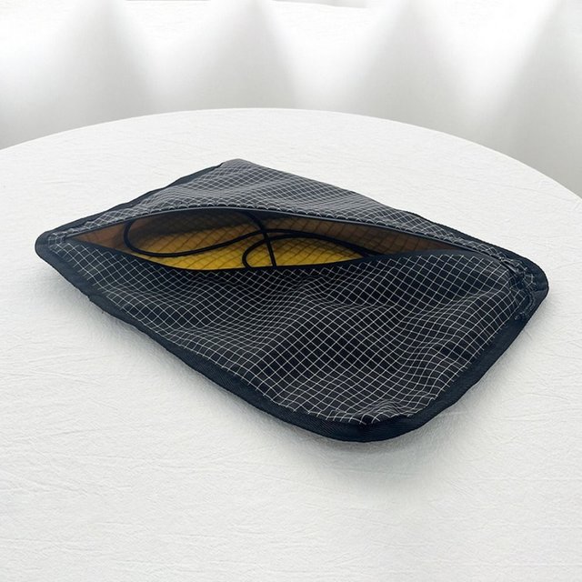 2-in-1 Pillow Storage Bag Retro Color Grid Pattern Camping Headrest Ultralight Multifunctional Makeup Organizer Outdoor Hiking