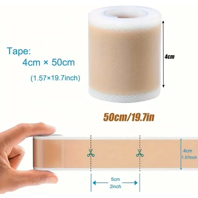 4cmx50cm Ultra-thin Silicone Lace Tape Non-slip Adhesive Tape Wig Knots Healer Lace Wig Grids And Knots Eraser Concealer