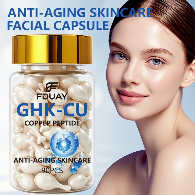 GHK-CU Copper Peptide Serum Capsules Anti-Aging Skin Care Nourish Revitalize Dull Skin Individual Capsules Protection
