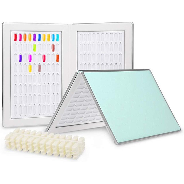 160 Nail Color Display Book With 240 Tips Gel Polish Card Board For Presentoir Collection Salon Tool Nail Polish Colors Chart