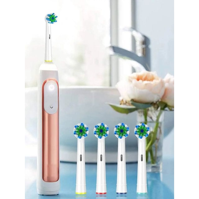 4pcs EB50 Cross Action Replacement Brush Heads For Oral B D12 D16 D100 3757 3709 pro3 pro1max electric toothbrush