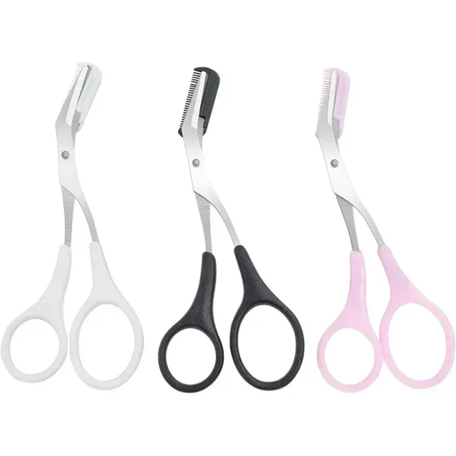 1/3PCS Eyebrow Trimmer Makeup Tools Stainless Steel Eyebrow Scissors with Comb Hair Removal Eyebrows Shaping Makeup Tools