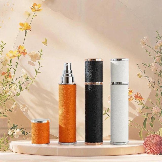 Portable Leather Perfume Atomizer 12ml Refillable For Travel Business Trip Daily Use 3 Color Choices〔HMA58〕