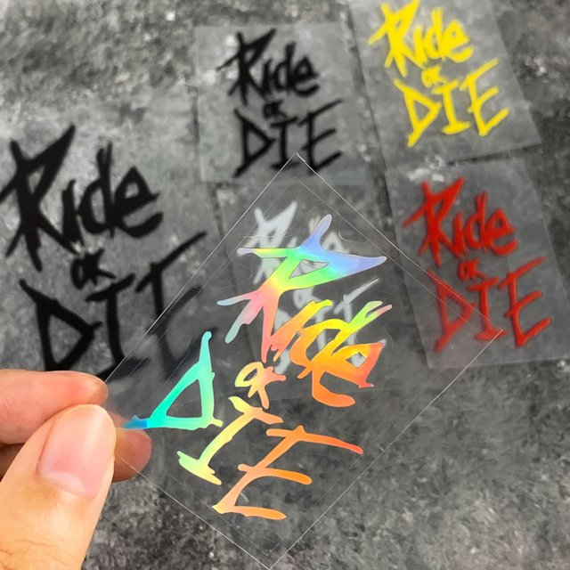 Ride or Die Bike Frame Stickers Bicycle Top Tube Waterproof Decals for MTB Bicycle Sunscreen Frame Bike Motorcycle Accessories