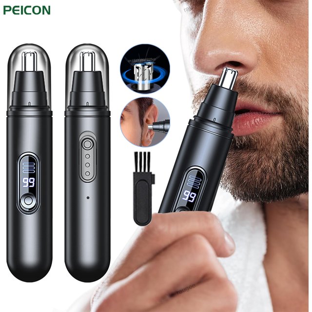 Nose Hair Trimmer for men USB Rechargeable for Nose Eyebrow Ear Hair Remover Portable Mini Painless Electric Nose Hair Clipper