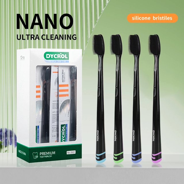3 Pieces*5 Pieces*9 Pieces, Random Color Packaging*High-End Nano Soft-Bristle Toothbrush with Non-Slip Fashionable Handle, Adult Household Cleaning and Gum Care Toothbrush, Individually Packaged,