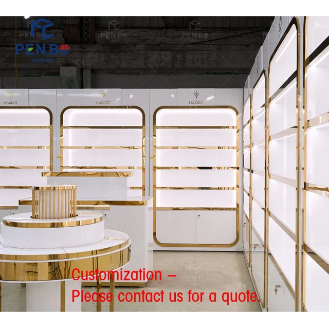 custom.Modern Fragrance Interior Design Custom Display Furniture Shelves and Counters Perfume Shops