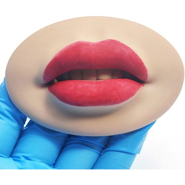 Silicone Mouth Lips Practice Skin for Tattoo Training Resuable Nude Open Mouth False Lips Permanent Makeup For PMU Beginner