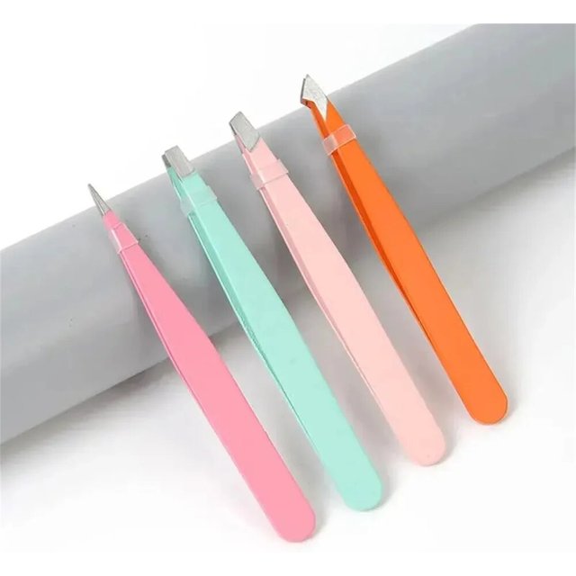 4PCS Eyebrow Tweezers Stainless Steel Eyebrow Tweezers Casing Facial Hair Debris And Ingrown Hair Removal Tweezer Beauty Tools