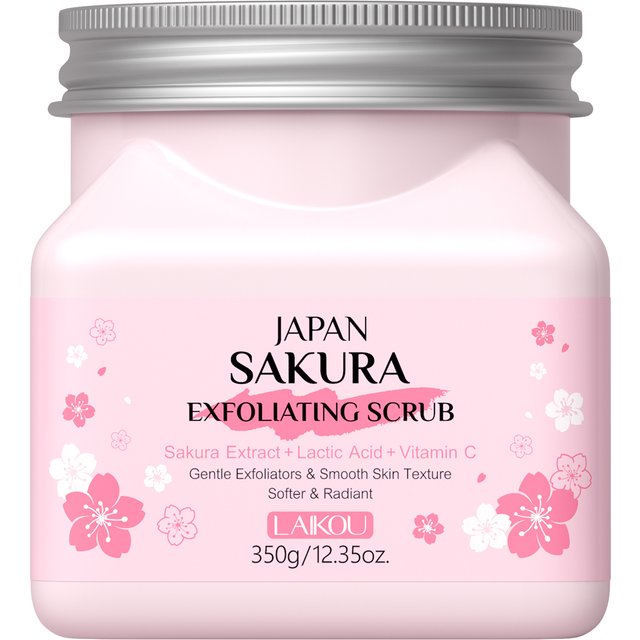 LAIKOU Sakura Exfoliating Facial Scrub Gentle Cleansing Dead Skin