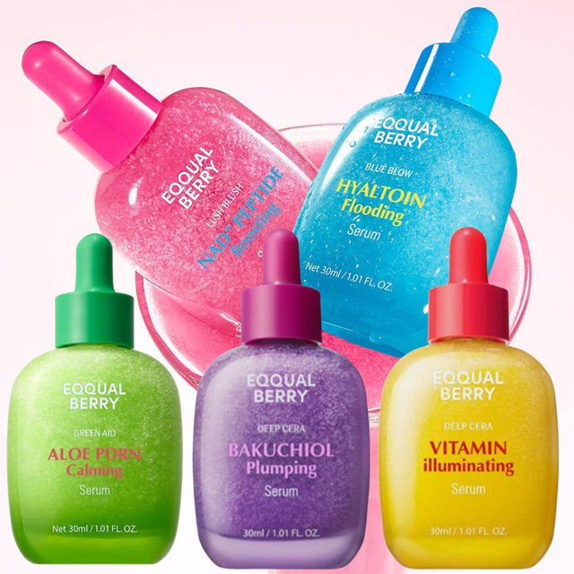 EQQUALBERRY Skin Care Kit - ALOE PDRN Claming Serum & Toner, NAD PEPTIDE Boosting HYALTOIN Flooding Serum, Bakuchiol Plumping