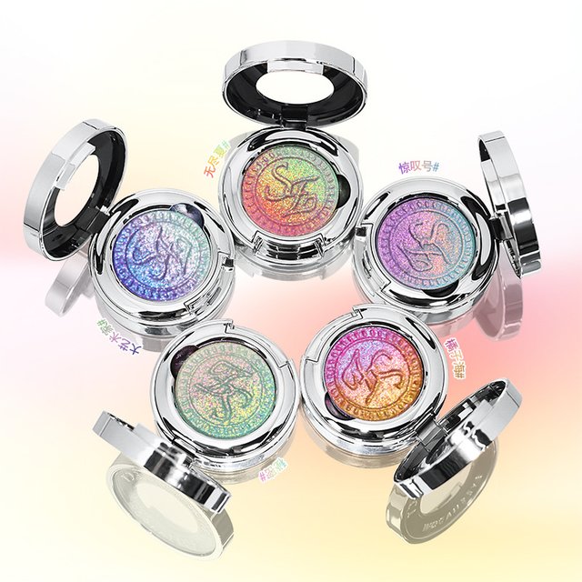 Sheeneffect chameleon gradual change five-color eyeshadow highlight crystal monochrome burst sequins pearlescent color makeup