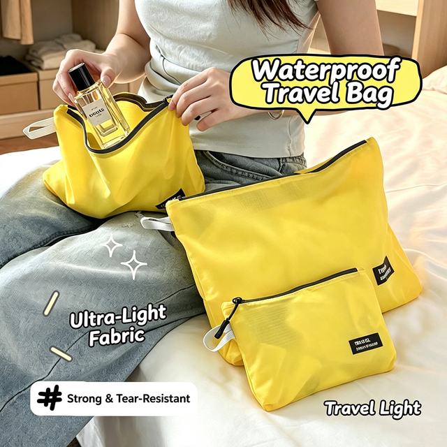 Portable Organiser Bag Waterproof Ultralight Multifunctional Travel Storage Cosmetics Toiletries Clothing Underwear Storage Bag