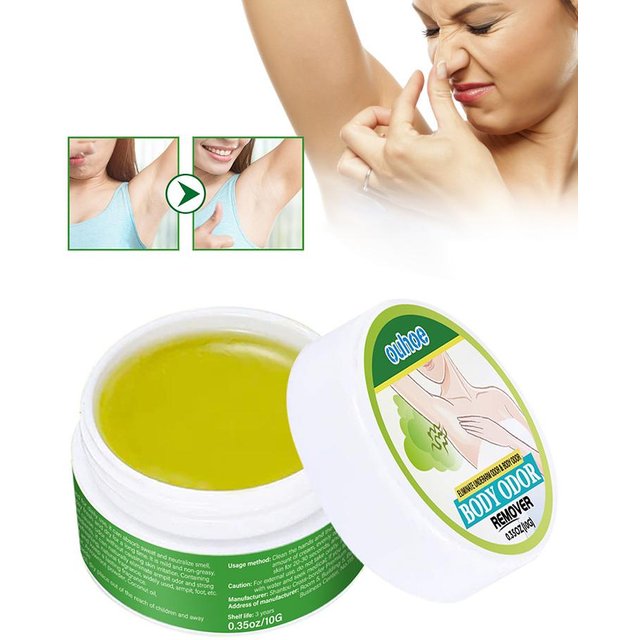 Body Odor Remover Cream 10g, Underarm Sweat Odor Eliminator, Refreshing Antiperspirant Deodorant Balm Long Lasting Body Care
