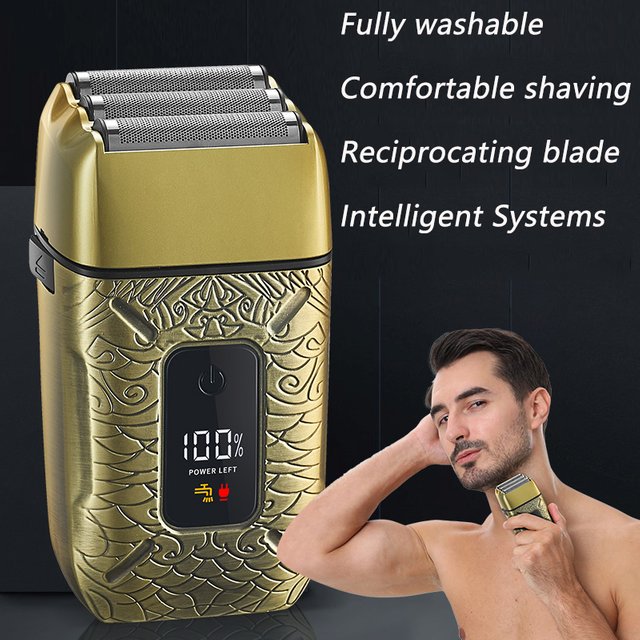 Men's Electric Shaver Reciprocating Razor 2&3 Blade Floating Shaving Beard Trimmer USB Charge LED Display Haircuts Are Available