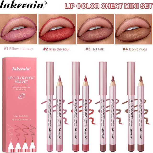 Matte Lip Pencil Waterproof Contour Brown Lip Liner Stain Hot Waterproof for Lips Permanent Lips Profiler Long Lasting Lipsticks