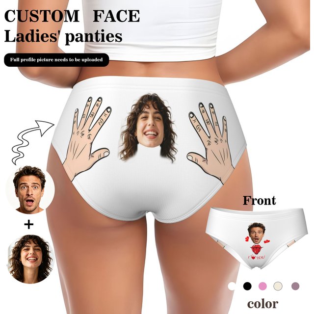 Customized personalized facial photo lingerie for women Valentine's Day gift lingerie breathable and comfortable