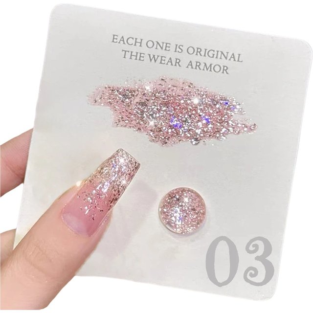 SHAKA 10ML 9-Color White Nails Star Series Glitter Gel Nail Polish 2025 Flash Platinum Sequins Nails Brown Nails For Christmas