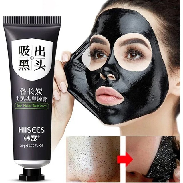Masque facial dissolvant de points noirs, crème pour le visage, contrôle de l'huile du nez, points