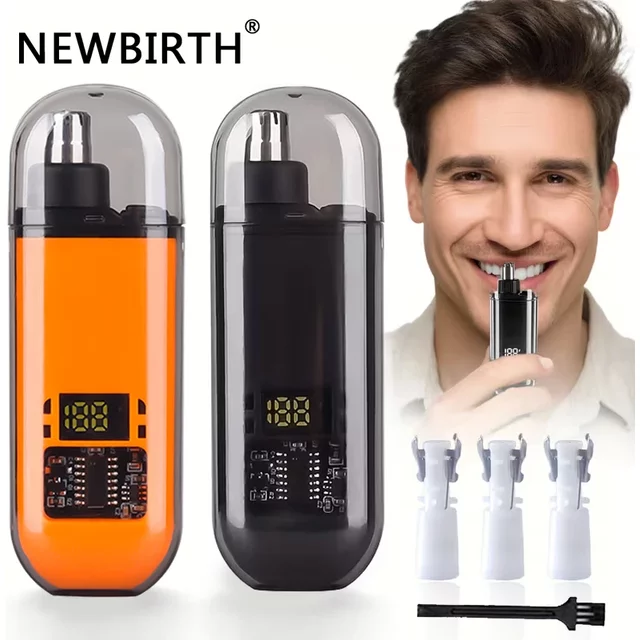 Nose Hair Trimmer with Built-in Battery - Rechargeable Ideal for men'S Personal Care Neat Image Maintenance Nose Hair Trimmers