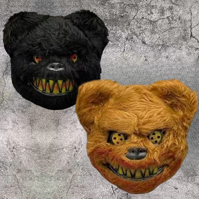 Halloween Cosplay Face Mask Fancy Party Stage Make-up Scary Bear Cartoon Head Cover Carnival Costume Prop Masquerade Mask
