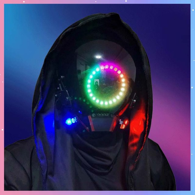 Cyber Punk Mask Cosplay Costumes Mech Warrior Half Face/Full Face Mask Soldier Helmet Halloween Bar Party Carnival Props Gift