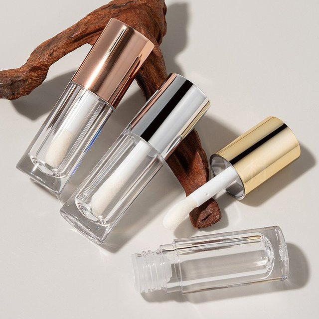 10/30/50pcs 6.5ml Lip Gloss Hollow Tube Large Brush Head Thick Rod Gold Silver Electroplating Packaging Bottles Wholesale