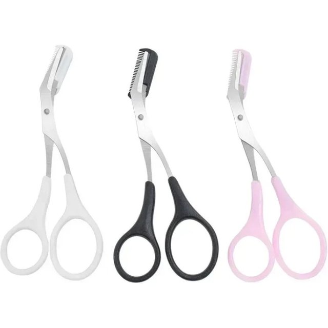 1/3PCS Eyebrow Trimmer Makeup Tools Stainless Steel Eyebrow Scissors with Comb Hair Removal Eyebrows Shaping Makeup Tools