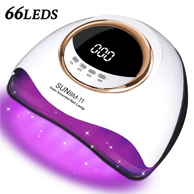 66LEDs Powerful Nail Dryer UV LED Nail Lamp For Curing Gel Nail Polish With Motion Sensing Manicure Pedicure Salon Tool