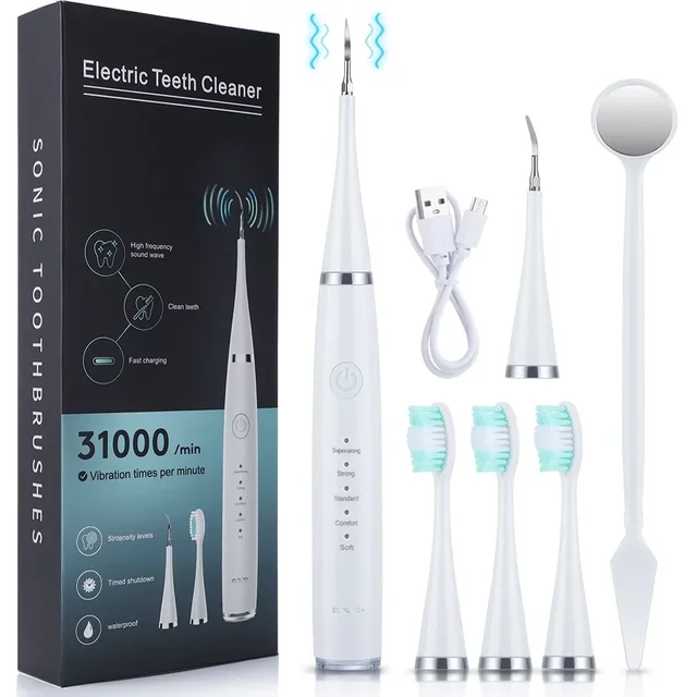Ultrasonic Scaler for Teeth Cleaning Tartar Removal Plaque Removal Rechargeable Teeth Whitening Oral Care and Dental Cleaner