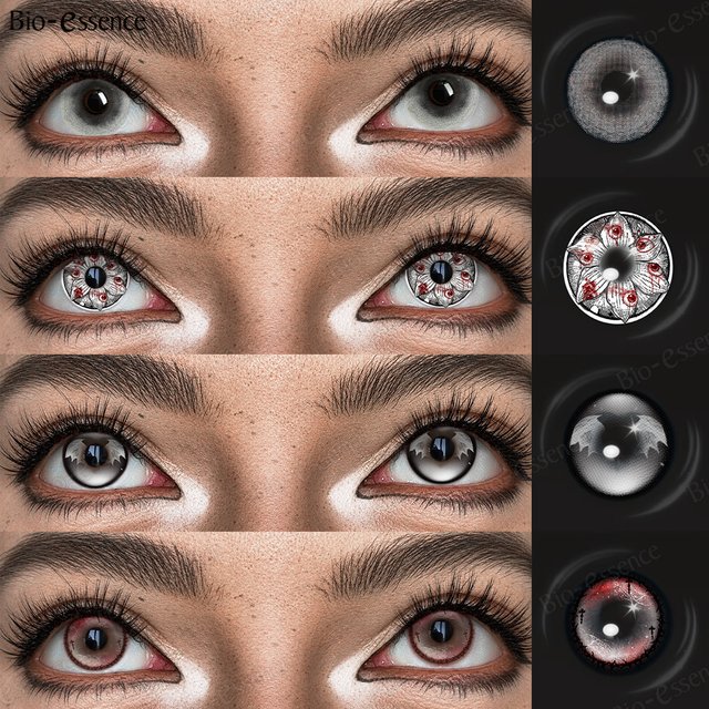 Bio-essence Cosplay Contact Lenses for Eyes 1Pair Cosmetic Colored Pupils Anime Lenses Hallowen Contacts Women Makeup New Arrive