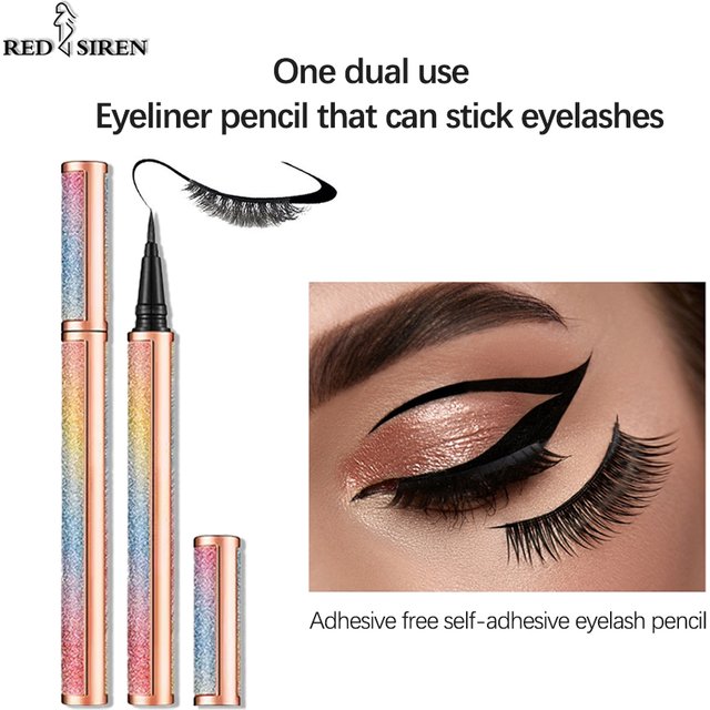 Outil de maquillage Eyeliner stylo à colle liquide auto-adhésif imperméable noir eye-liner crayon