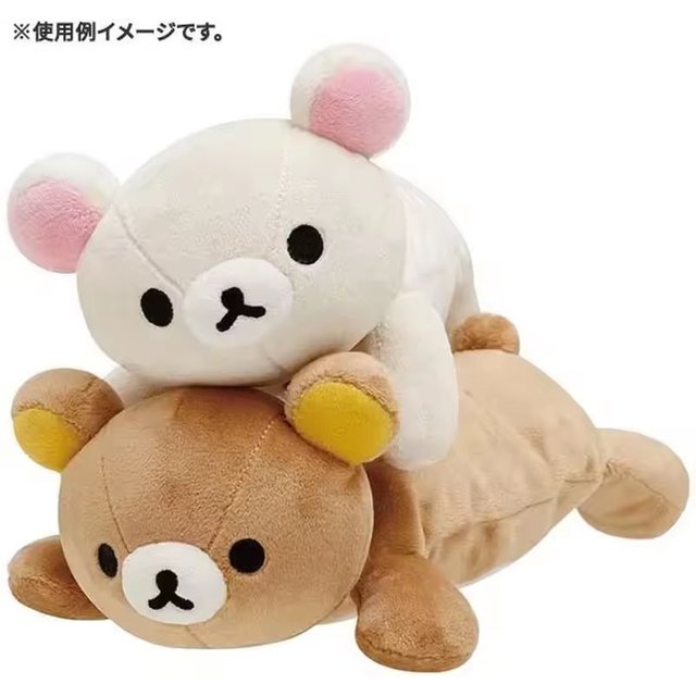Japanese cute san-x rilakkuma bear plush pencil bag kawaii large capacity student stationery storage bag cosmetic bag gift