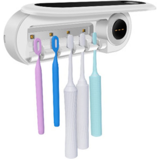 Household UV disinfectant wallmounted toothbrush holder