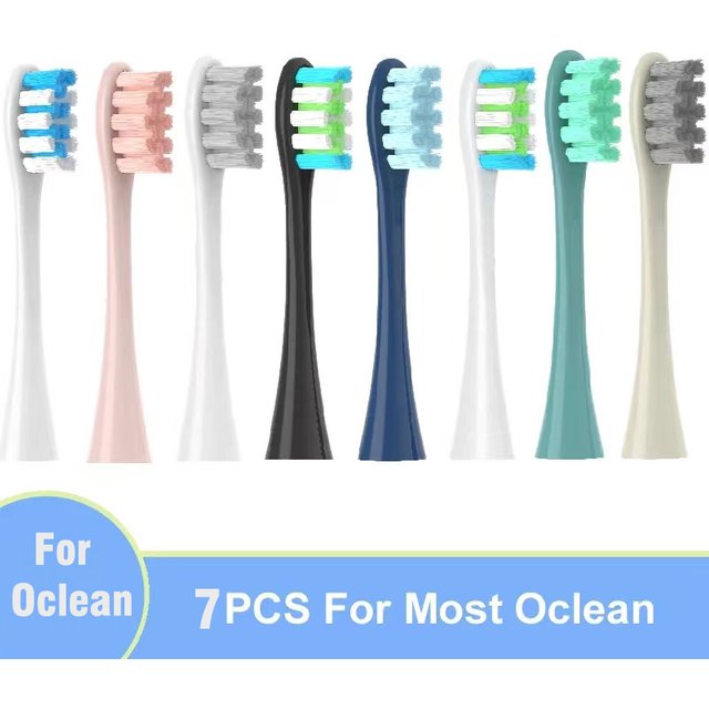 Sonic Toothbrush Vacuum Bristle 2/7pcs Replacement Heads For Oclean Flow/X/ X PRO/ Z1/ F1/ One/ Air 2 /SE Brush Head Soft DuPont