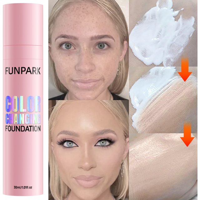 30ml Color Changing Foundation Waterproof Hydrating Transfer-proof Skin Tone Adjust Brightening Korean Makeup Gifts Lightweight