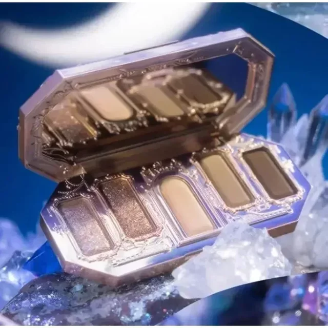Flower Knows Knight Unicorn Eyeshadow Palette 6-Color Matte Shimmer Glitter Eye Makeup Cosmetics Women Beauty Eye Shadow