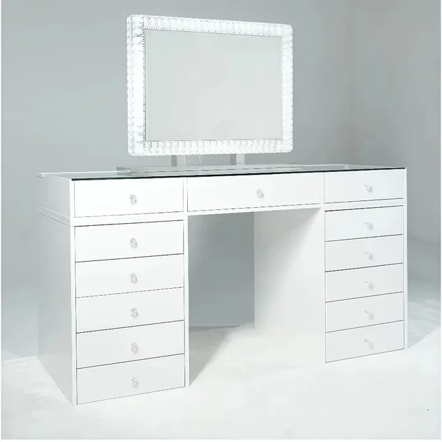 Custom Color Design Modern High End Wholesale Luxury Bedroom Dressing Table with Multiple Drawers Storage Makeup Vanity
