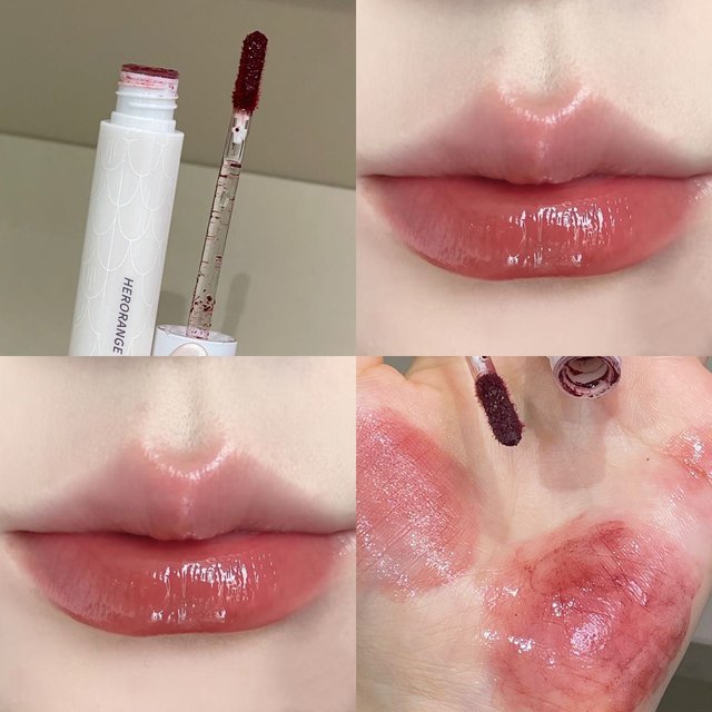 Herorange Glossy Mirror Lip Tint Hydrating Non-Drying Long Lasting Daily Dating Makeup