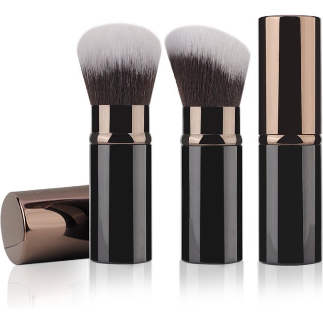 1pcs Portable Mini Retractable Makeup Brush Travel Loose Powder Brush Contour Brush Compact Multifunctional Dual Purpose Brush