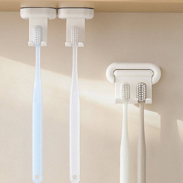 New Flipped Toothbrush Holder Self Adhesive Wall Mounted Electric Toothbrush Hook Durable Razor Wall Rack