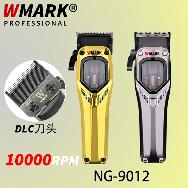 WMARK NG-9012 Professional Electric Hair Clipper, 10,000 RPM, Long Battery Life, Salon Use, Pompadour Hair Engraving Trimmer