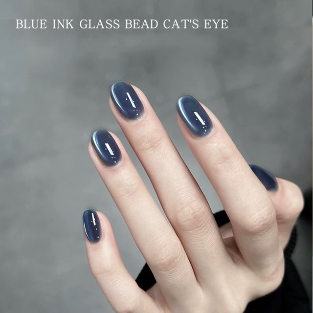 SHAKA10ML Blue Glass Beaded Crystal Cat Gel Nail Polish Magnetic 15ml Semi Permanent Soak Off UV Gel Varnish DIY Nail Art
