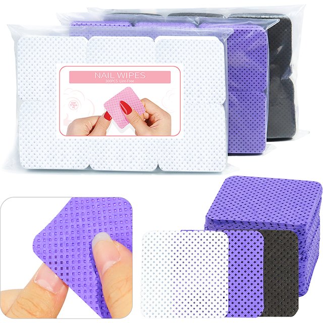 Lint-freeNail Polish Remover Gel Nail Wipes Nail Cotton Pads Manicure Pedicure Makeup Gel Nail Art Cleaning Tools
